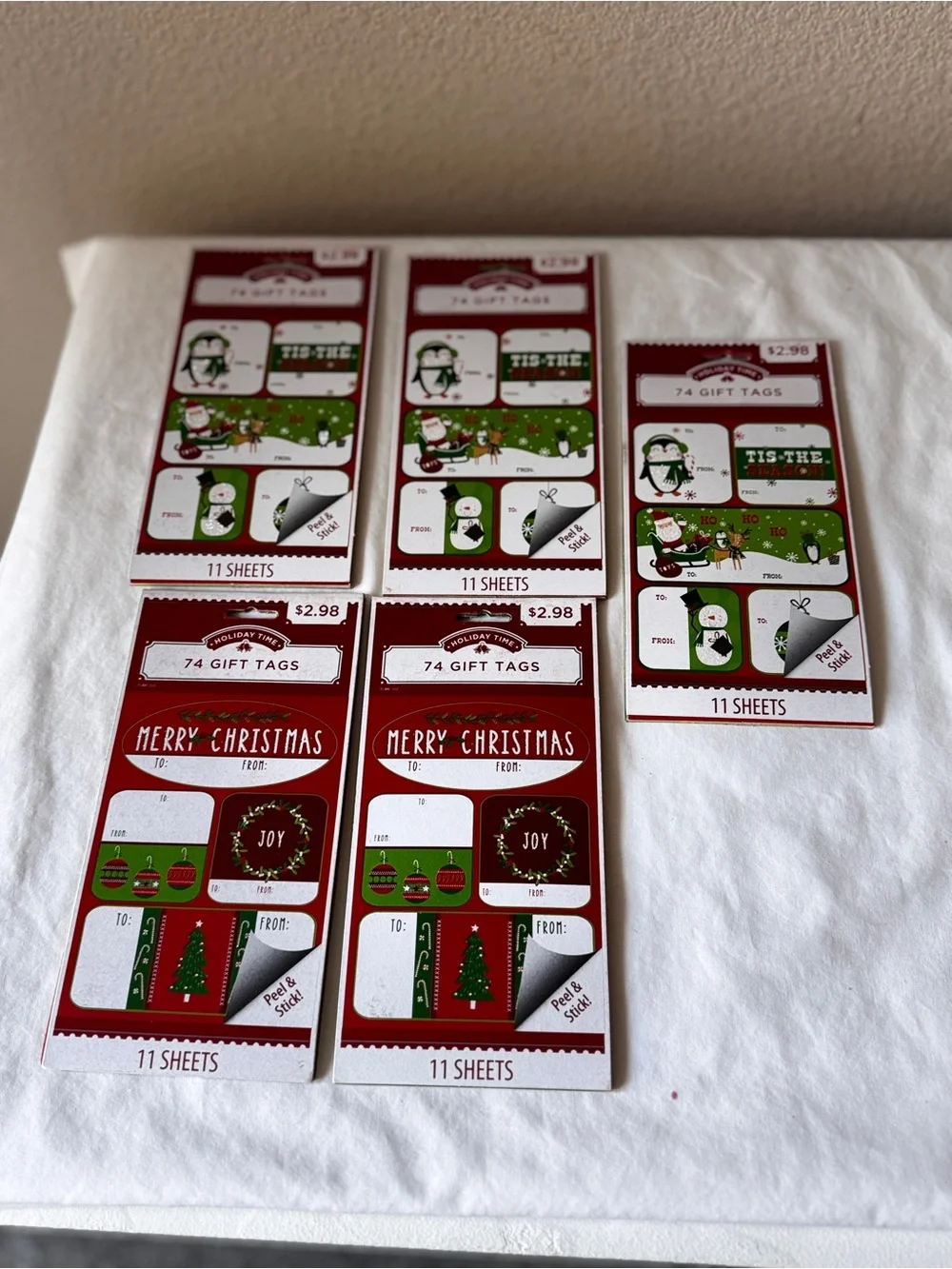 Christmas Gift Tag Sheets - Red and Green Holiday Labels